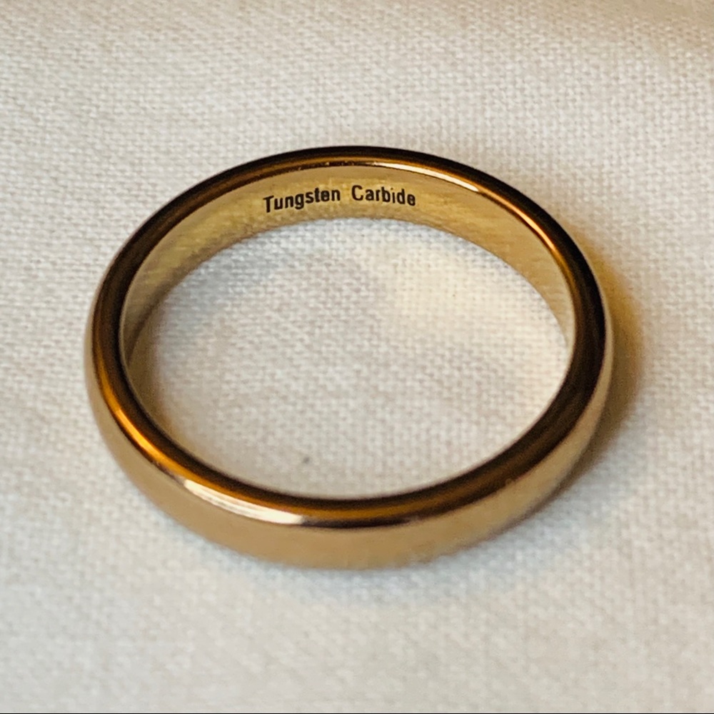 Rose Gold colored Tungsten Carbide ring. 3mm